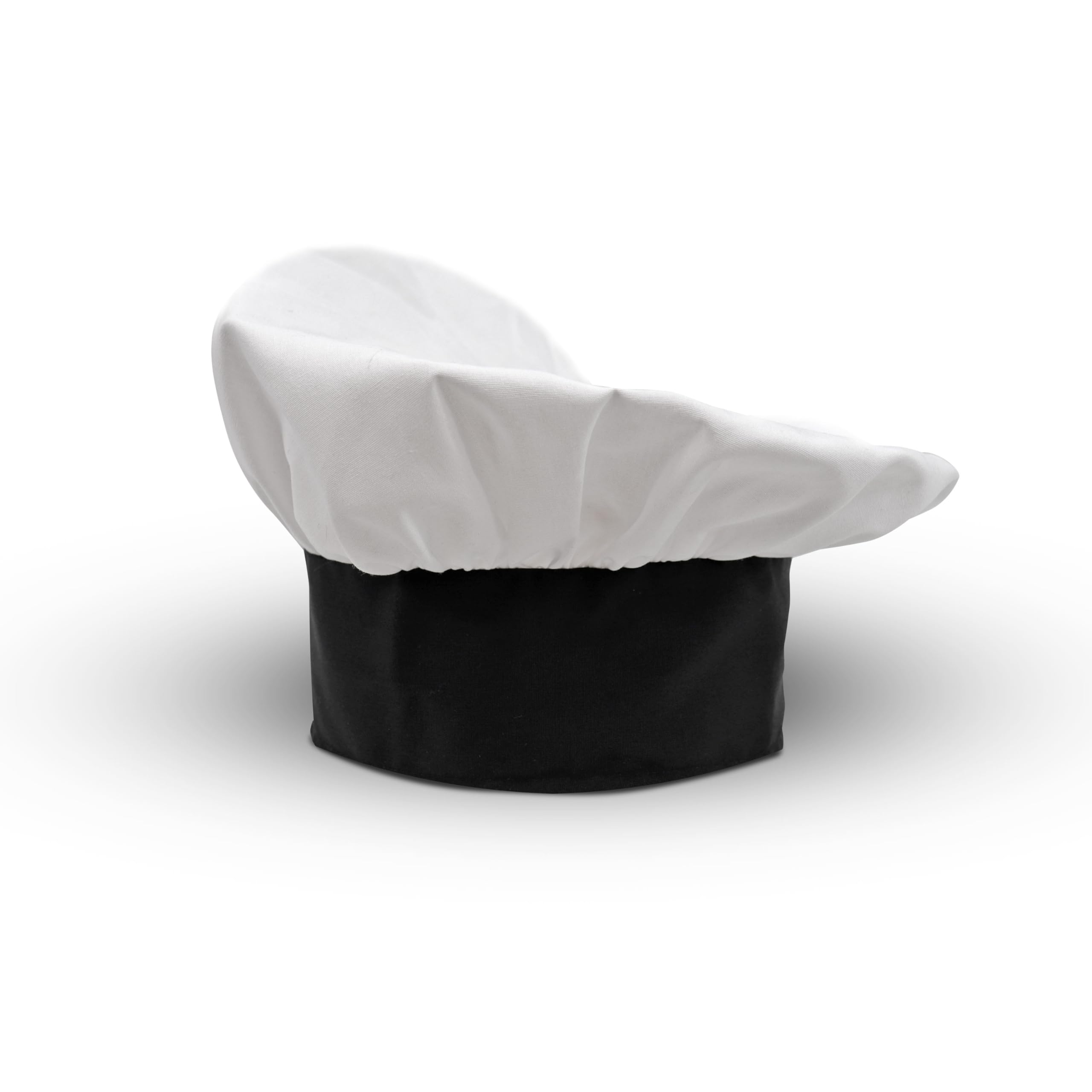 Chef Trends X100 Adjustable Chef Hat, White w/Black Trim