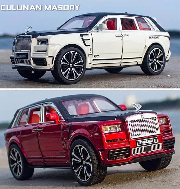 Image of 1:32 Rolls Royce Cullinan Masory Scale Model Car - Exclusive Alloy Metal Pull Back Die Cast Car Toy with Openable Doors, Light & Music - Best Gifts for Kids【Colors as Per Stock】