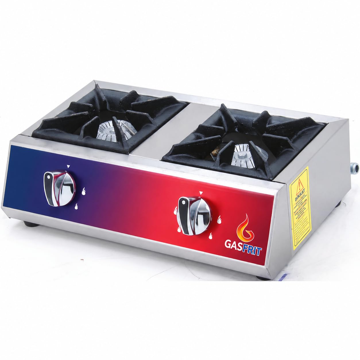 Cocina de Gas Profesional E-Line, 2, 3 o 4 Fuegos, Acero Inoxidable, Butano o Propano, Cocina Industrial para Hostelería, Restaurantes, Bares y Cafeterías