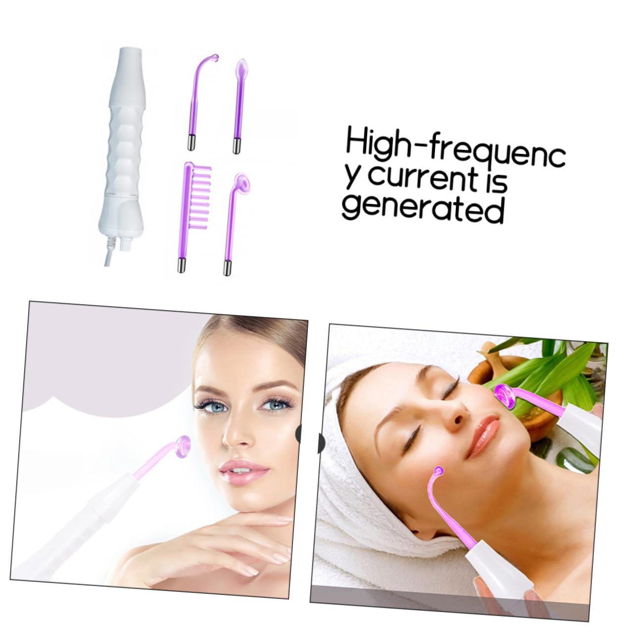 Instrumento de Belleza de Alta Frecuencia Eléctrico Blanco