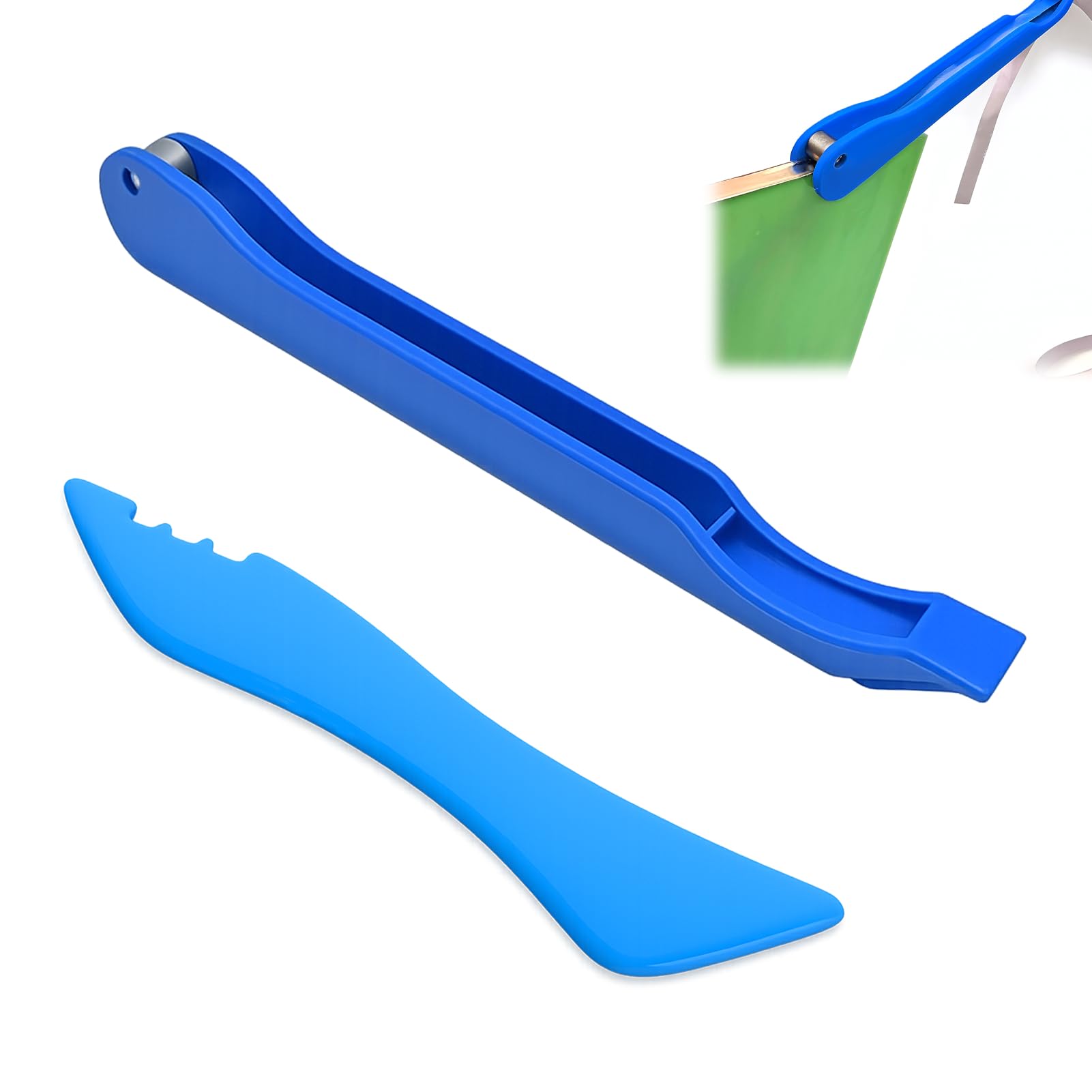 Hand Foiler for Stained Glass Copper Foil – 7/32" and 1/4" Hand Foiler Tool Kits, Stained Glass Accessories, Stained Glass Tools and Supplies, Blue-image-37