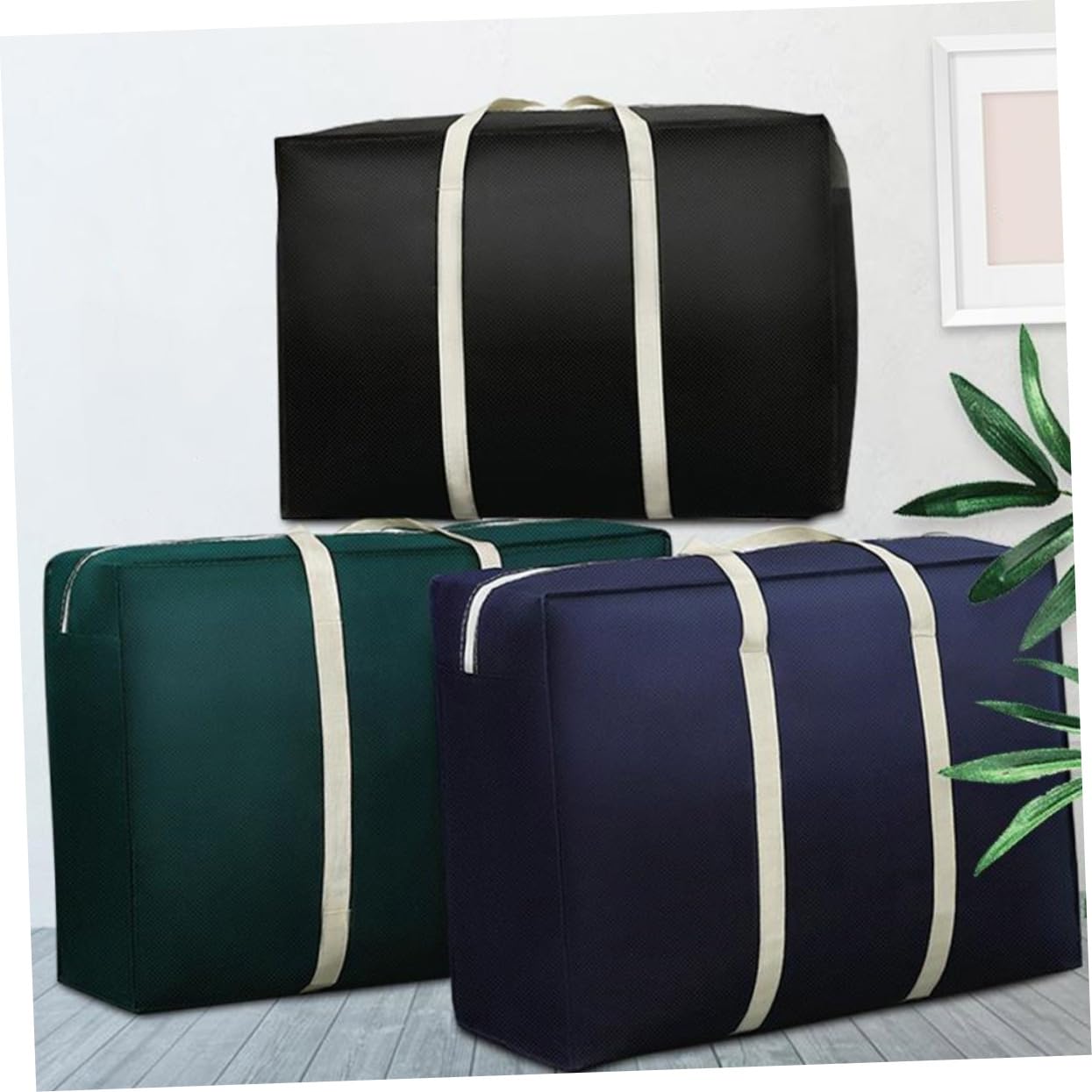 LABRIMP 3piezas Bolsa De Almacenamiento para Dormitorio Gran Capacidad Ropa Mantas Edredones Organizador De Espacio