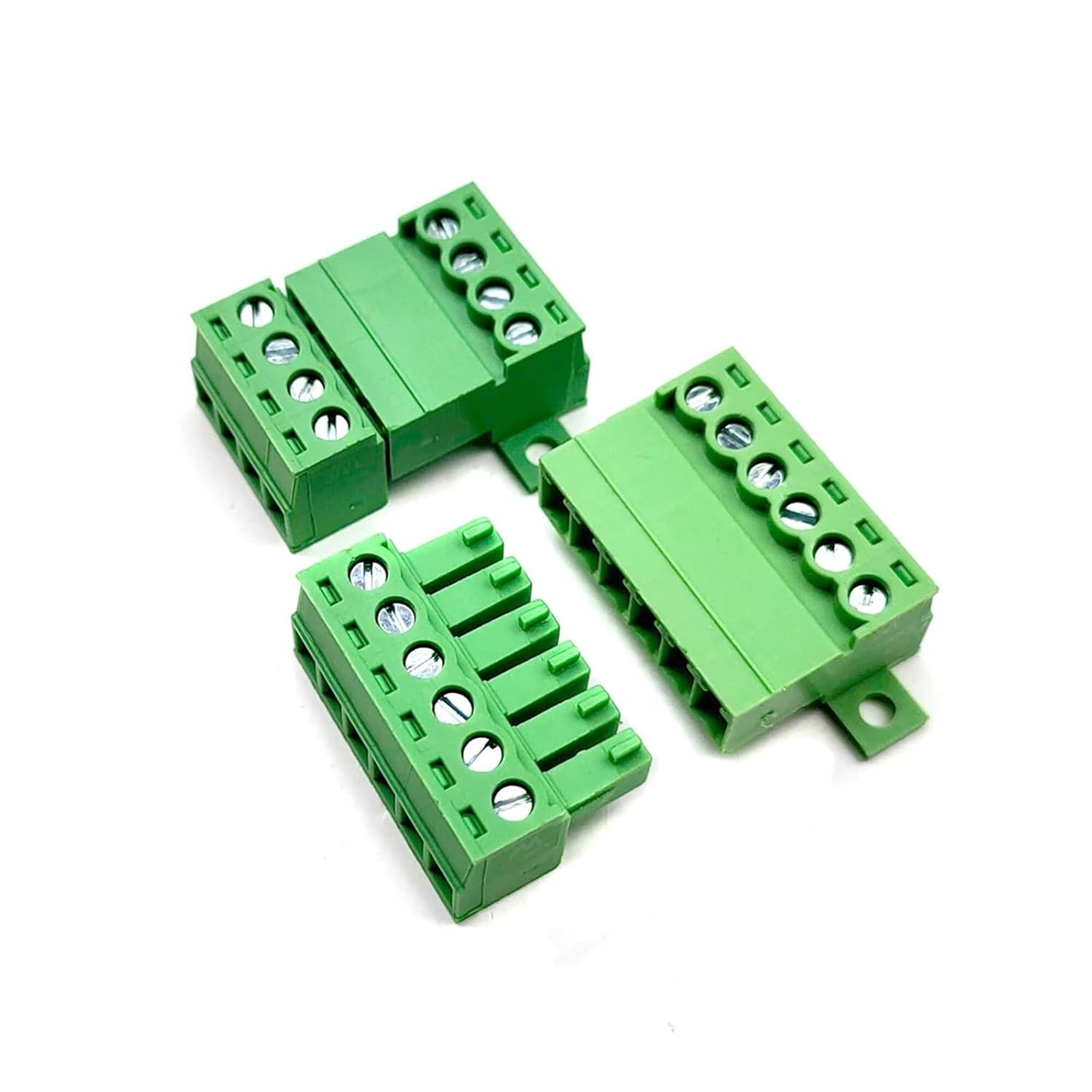 fengpeng 5Sets Solderless Docking Type 15EDG 3.81MM Screw Terminal Block Connector PCB Plug-in Type 15EDGRKC .81 Green(8P)