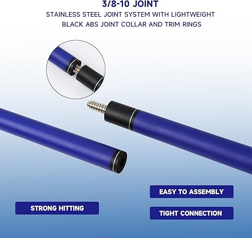 Miniatura 3 de GSE - Tacos de billar compuesto de fibra de vidrio de 58 pulgadas, 2 piezas (varios colores disponibles, peso de 18 onzas, 19 onzas, 20 onzas, 21