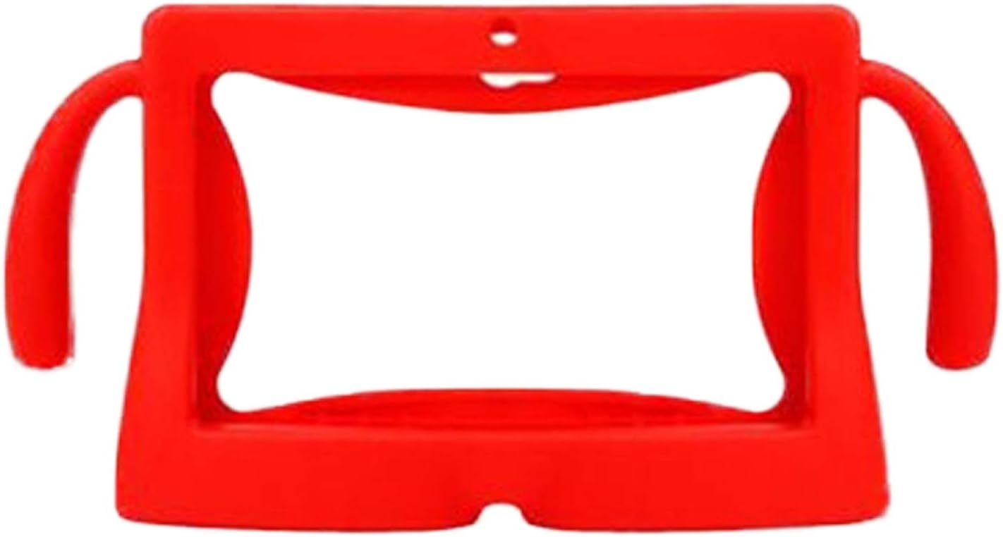 Universal 7 Inch Tablet Protective Case Soft Silicone Cover Skin Shell Protector with Carry Handles for Children Kids Q88 Y88 A13 Android Tablet Red