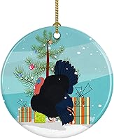 Vista 63 de Caroline's Treasures Bactrian Camel Adorno de cerámica de Navidad, decoración colgante de árbol de Navidad verde azulado para el hogar, vacaciones