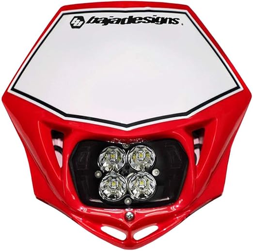 Baja Designs Motorcycle Squadron Sport LED A/C Headlight Kit with Shell (Red)