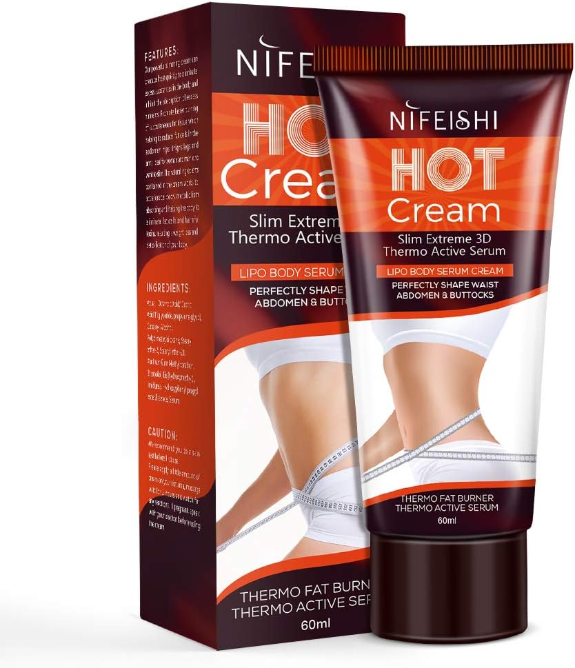 Hot Cream, Belly Fat Burnning Cream for Women and Men, Cellulite Slimming and Firming Cream, Natural Slim Body Cream for Shaping Waist, Abdomen and Buttocks 60ml