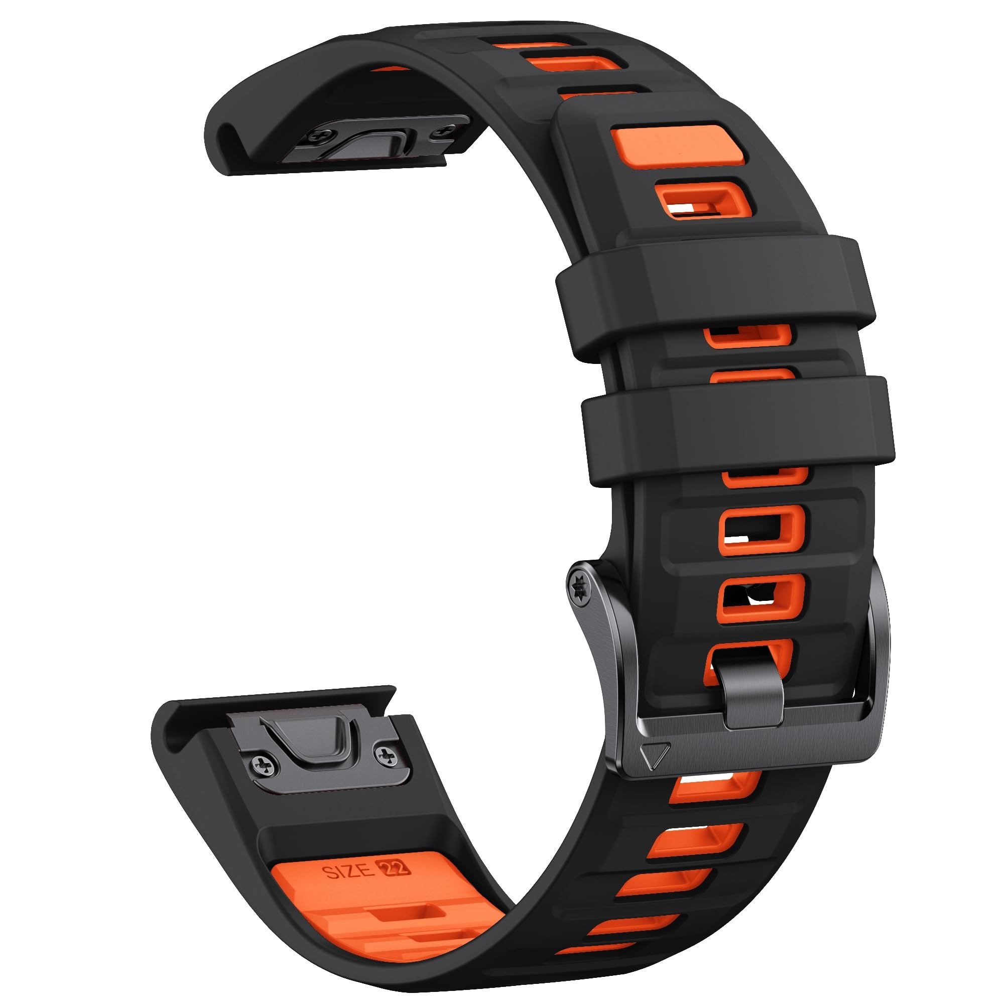 Double Color Silicone Band 22 mm Compatible with Garmin Fenix 8 | Fenix 7 | Fenix 5P | Approach S62/S60 | Fenix 6 | Fenix 5 | 6 Pro | 5 Plus | EPIX Pro 47mm