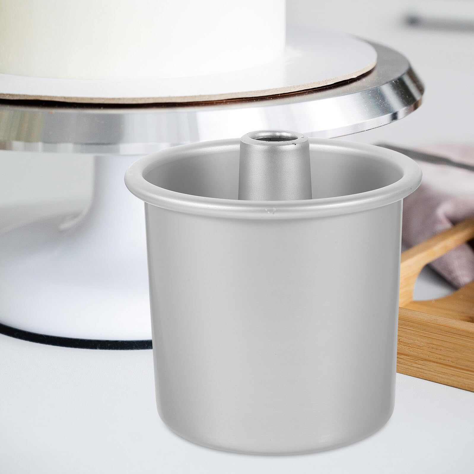 Molde para Hornear Pasteles Redondo Desmontable 4 Pulgadas, Molde Metálico de Aleación de Aluminio, Antiadherente, Set de 3 Piezas, Adecuado para Repostería en Horno Doméstico