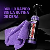 SHINE ARMOR Fortify Quick Coat - Spray de revestimiento de cerámica 3 en 1 (8 onzas) | Lavado sin agua, brillo y protección | Cera hidrofóbica para automóvil sin rayas para pintura y molduras