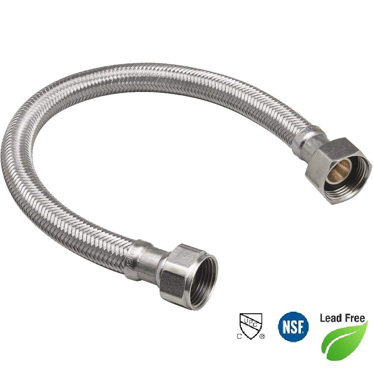 Buy EZFluid 24Inch Braided Flexible Stainless Steel Water Heater