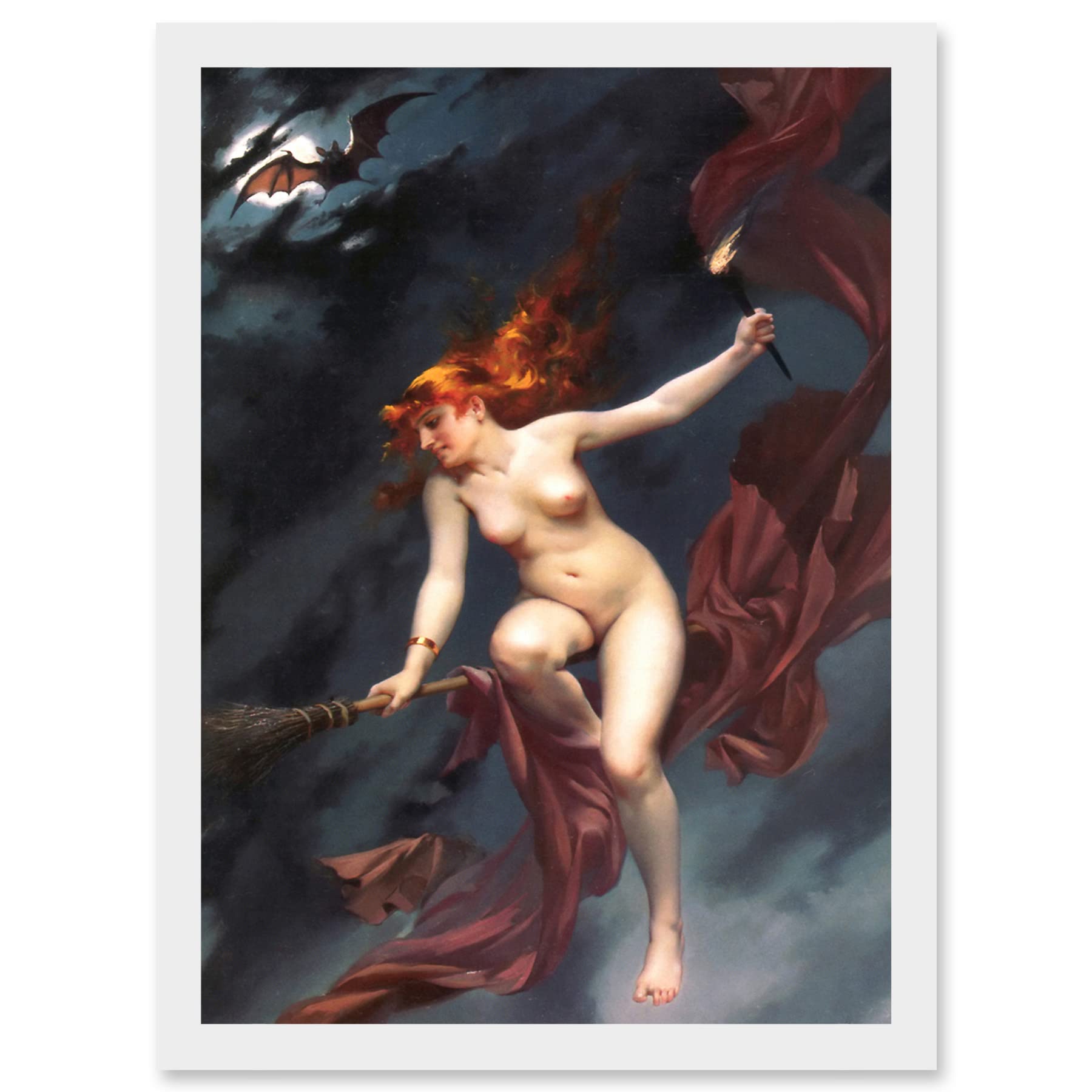 Artery8 Falero The Witches Sabbath Fantasy Painting Artwork Framed Wall Art Print A4
