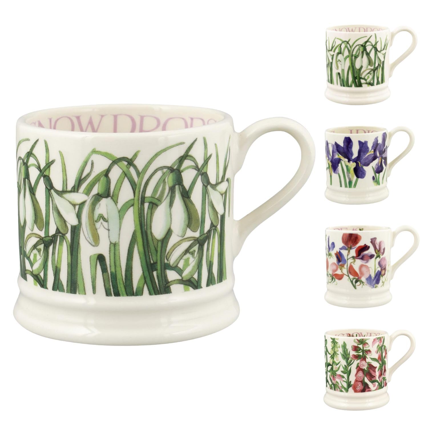 Emma Bridgewater Tazza Grande 1/2 Pinta 300ml, Tazze Colazione Particolari, Mugs per Caffè/Cappuccino/Tè, Tazzine Simpatiche Caffe, Design Originale Cacao Testo Nero