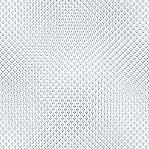 Galerie G78514 Secret Garden Secret Scallop Wallpaper, Blue/Navy, 10m x 53cm