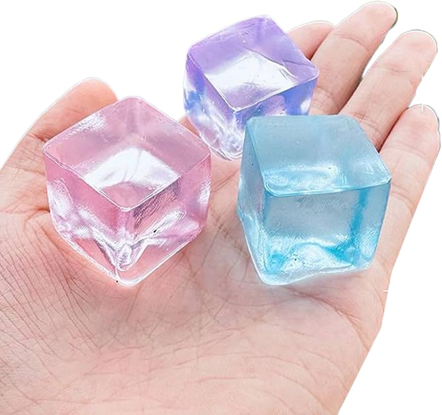 Amazon | 20 個のクリスタルアイスキューブ置物ノベルティテーブル混練