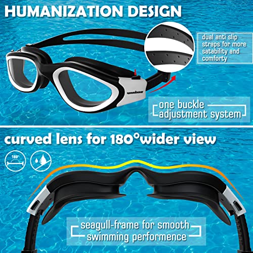 Foto von Winline Polarisiert Schwimmbrille Erwachsene Jugendliche,Anti-Beschlag-UV-Schutz Wasserdicht klare Sicht einfach einzustellen mit weichen Nasenstegen für Herren Damen