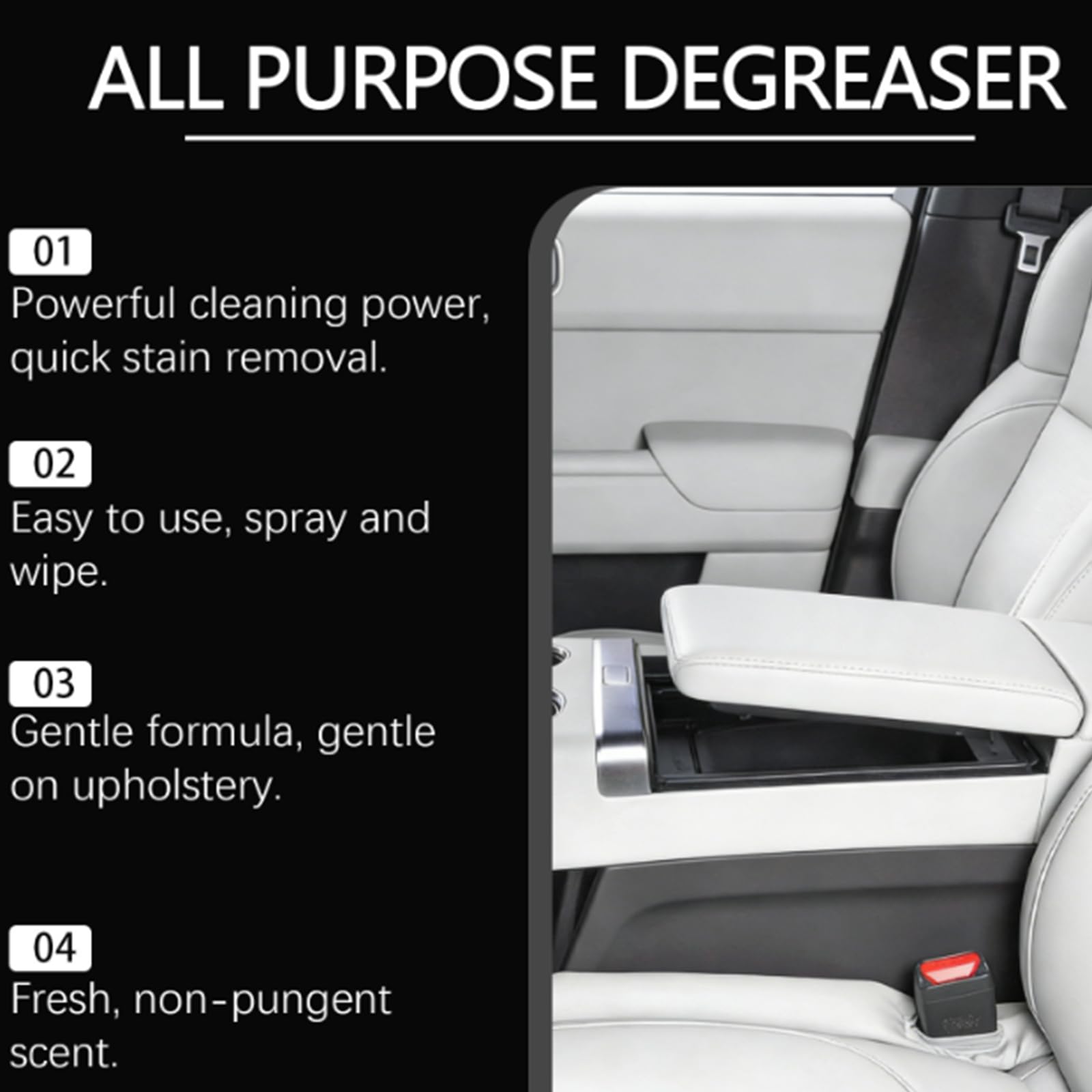 All Purpose Degreaser-All Purpose Cleaner for Car and House Lemon Scent Heavy-Duty Cleaning Spray Quick Stain Removal (2pcs)