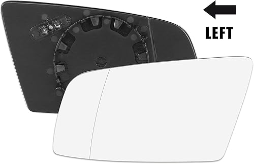 Miniatura 2 de X AUTOHAUX Espejo retrovisor de coche de repuesto con placa de respaldo calentada lado izquierdo del conductor para BMW 550i 525i 528i 645Ci