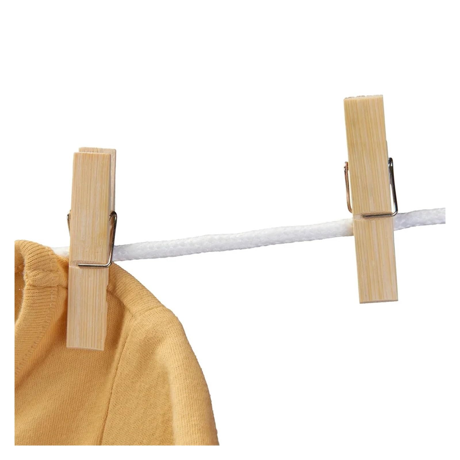 Corde A Linge Corde à Linge tressée en Polyester, 5 Paquets de 50 Pieds, Ligne de séchage de vêtements résistante à l'extérieur, Portable, Coupe-Vent, Naturel