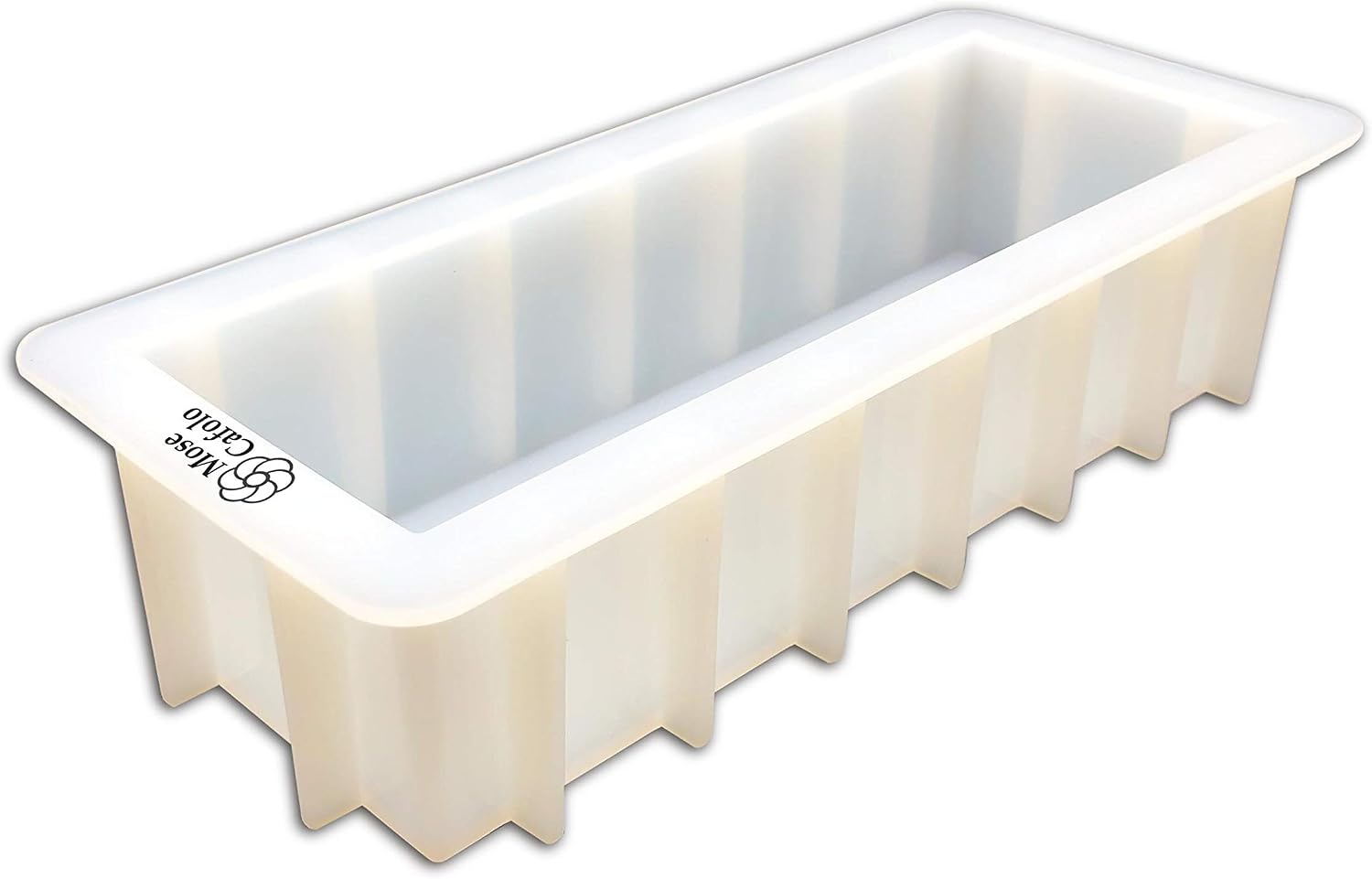 Mose Cafolo Loaf Soap Silicone Mold 10'' Rectangle White Mould DIY Handmade Swirl Making Tool