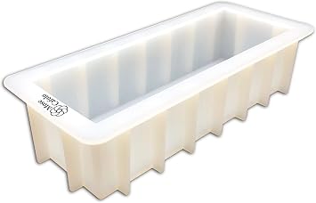 Loaf Soap Silicone Mold 10 Inch Rectangular White DIY Handmade Swirl Tool