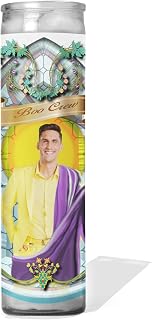 Saint Cody Patron Saint of Spin - Celebrity Prayer Candle : Unscented | 8 inch Glass Prayer Votive - Handmade in USA | Funny Gift Idea