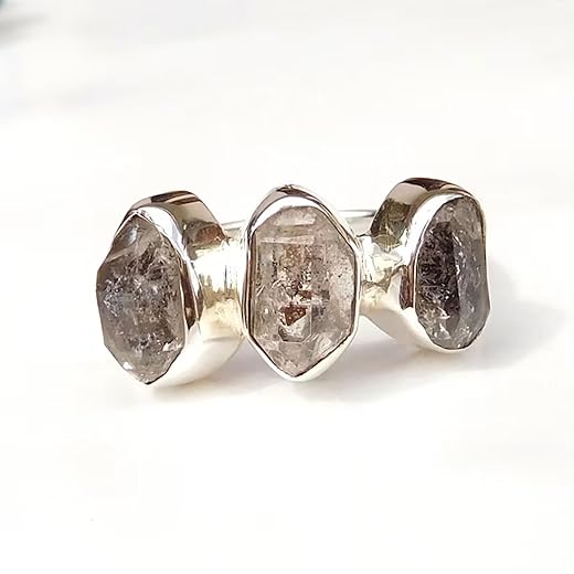 Raw Herkimer Diamond Ring