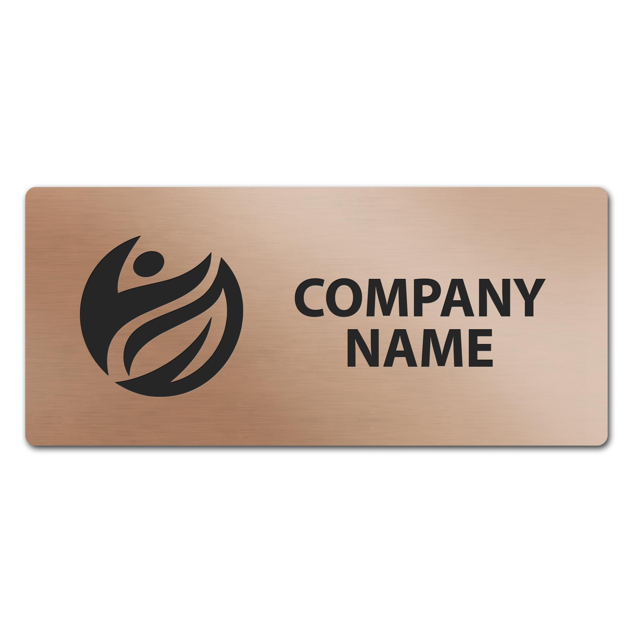 Customized Door Sign, Custom Signs For Business,Engraved Name Plates For Office, Personalized Acrylic Name Plate, Door Plaques For Office (9x4, Copper