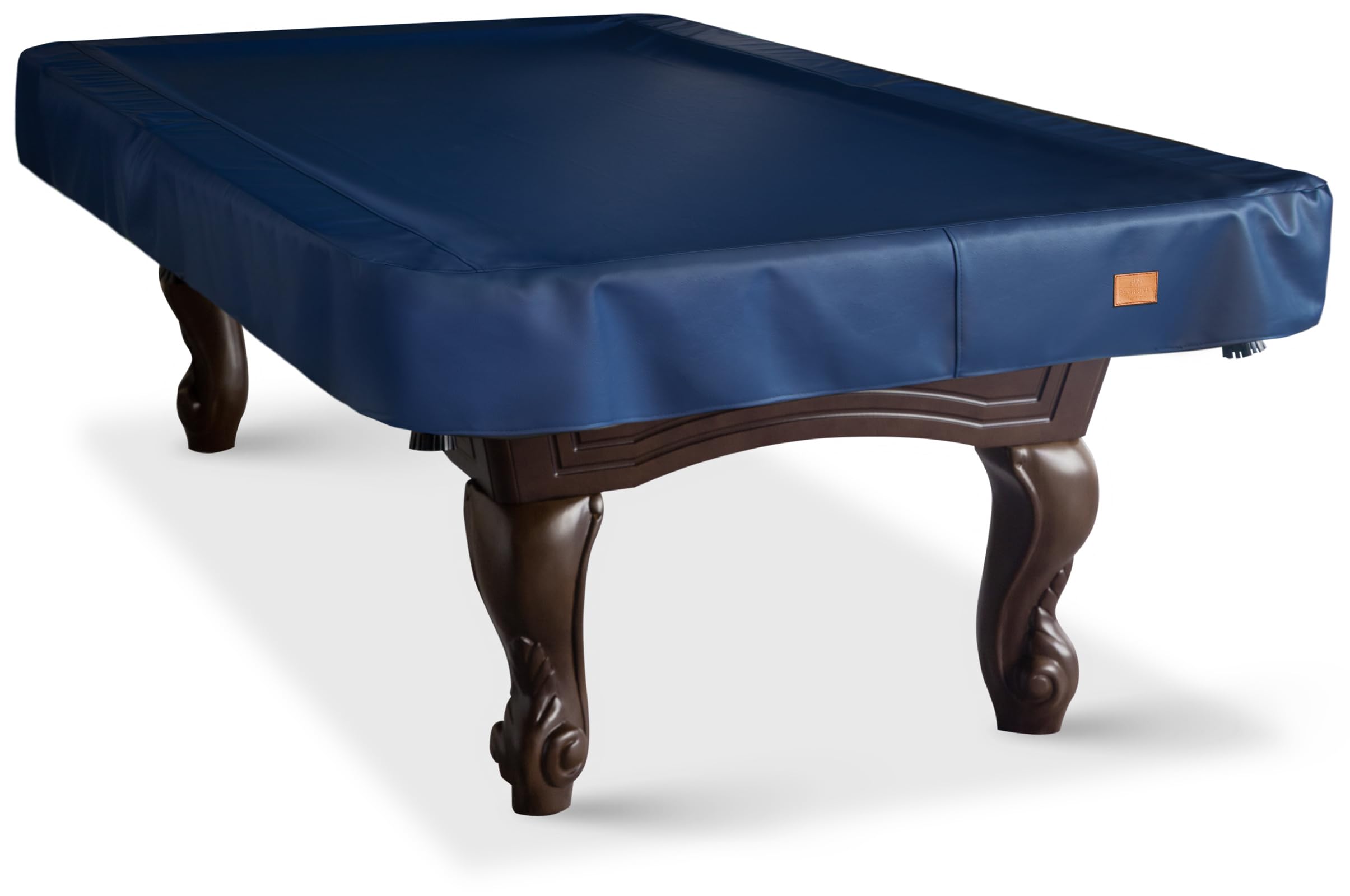BEARCOVER Heavy Duty Leatherette Billiard Pool Table Cover, Waterproof & Tearproof Cover for Pool Table 7/8/9FT 7Feet-Blue_Faux Calf — image 1