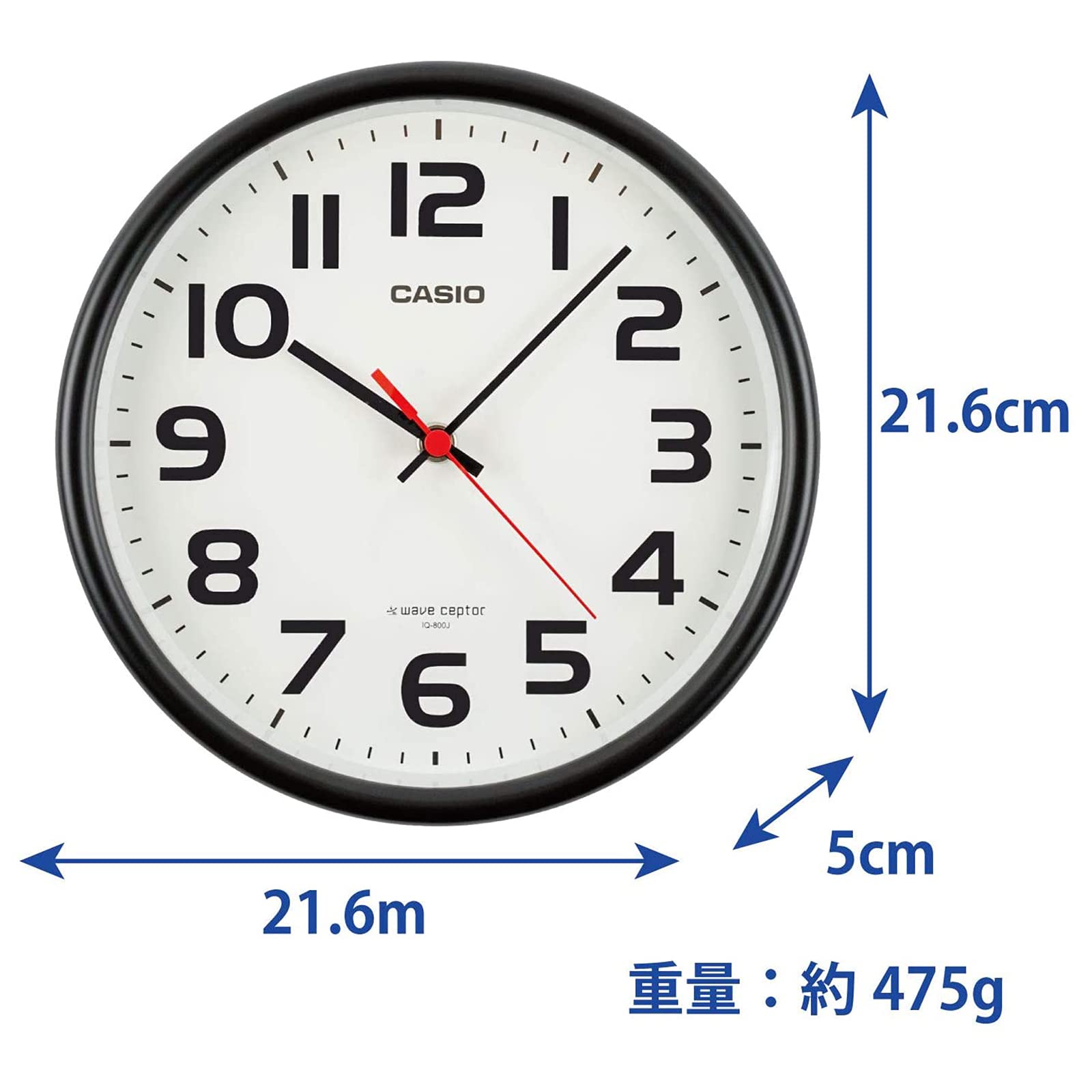Amazon.co.jp: CASIO(カシオ) 掛け時計 壁掛け時計 電波時計 ブラック