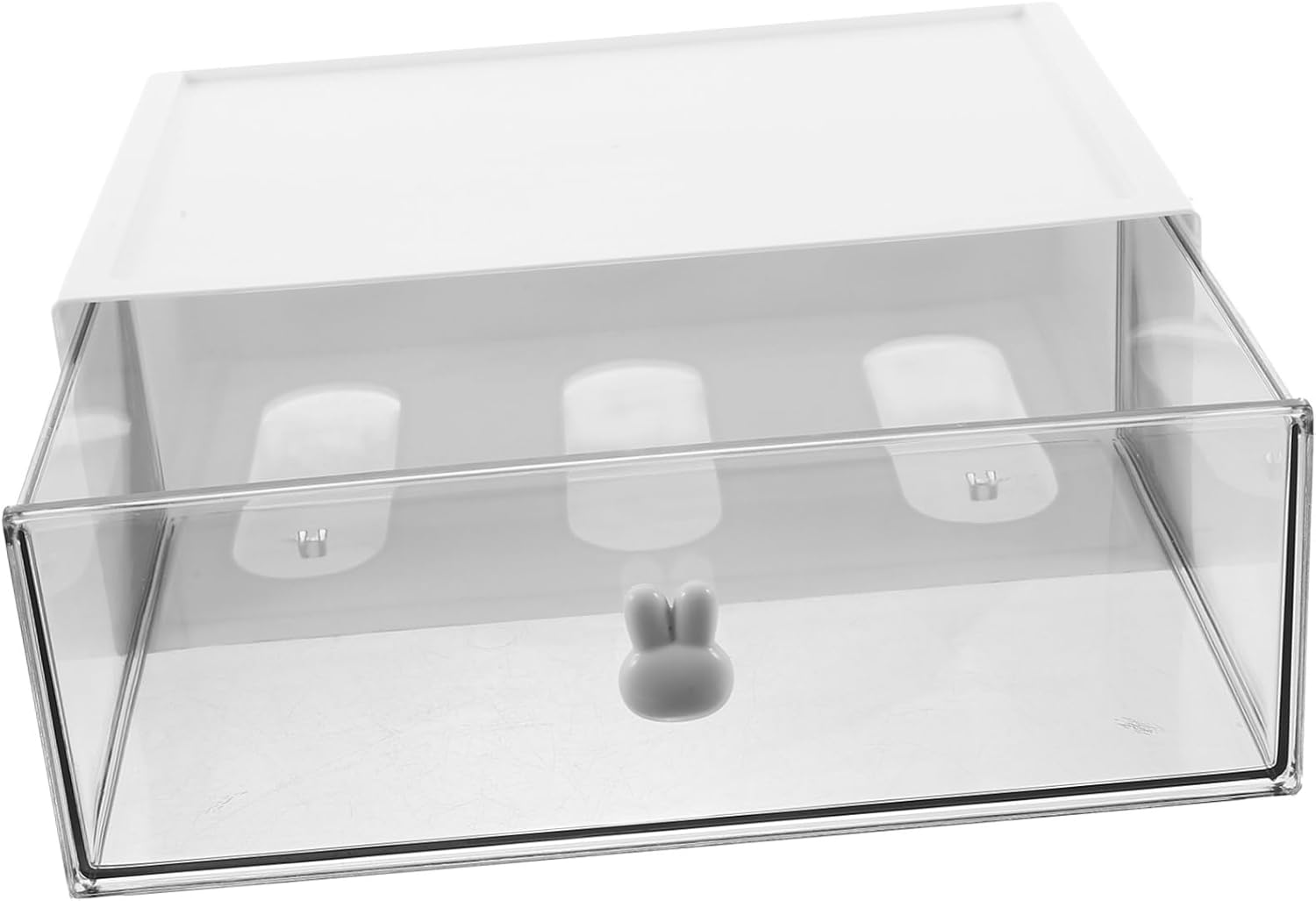 Homoyoyo Versatile Drawer Storage Box for Desk Organizers Office Stationery Box Plastic Drawer Case Lock