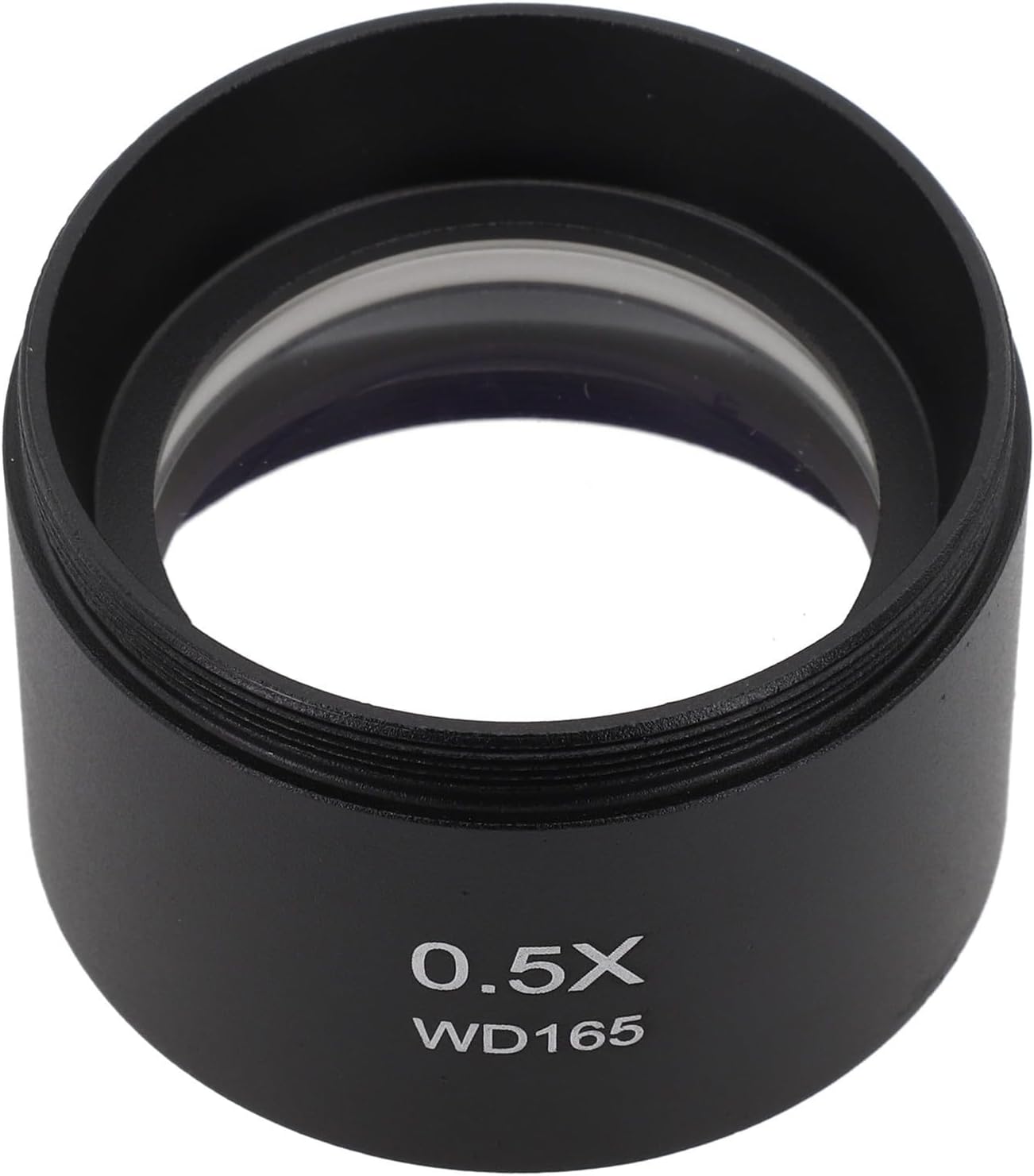 0.5X 0.7X Stereo Microscope Auxiliary Objective Lens, 48mm Glass Trinocular Zoom Microscopes, Extended Working Distance Accessory(0.5X)