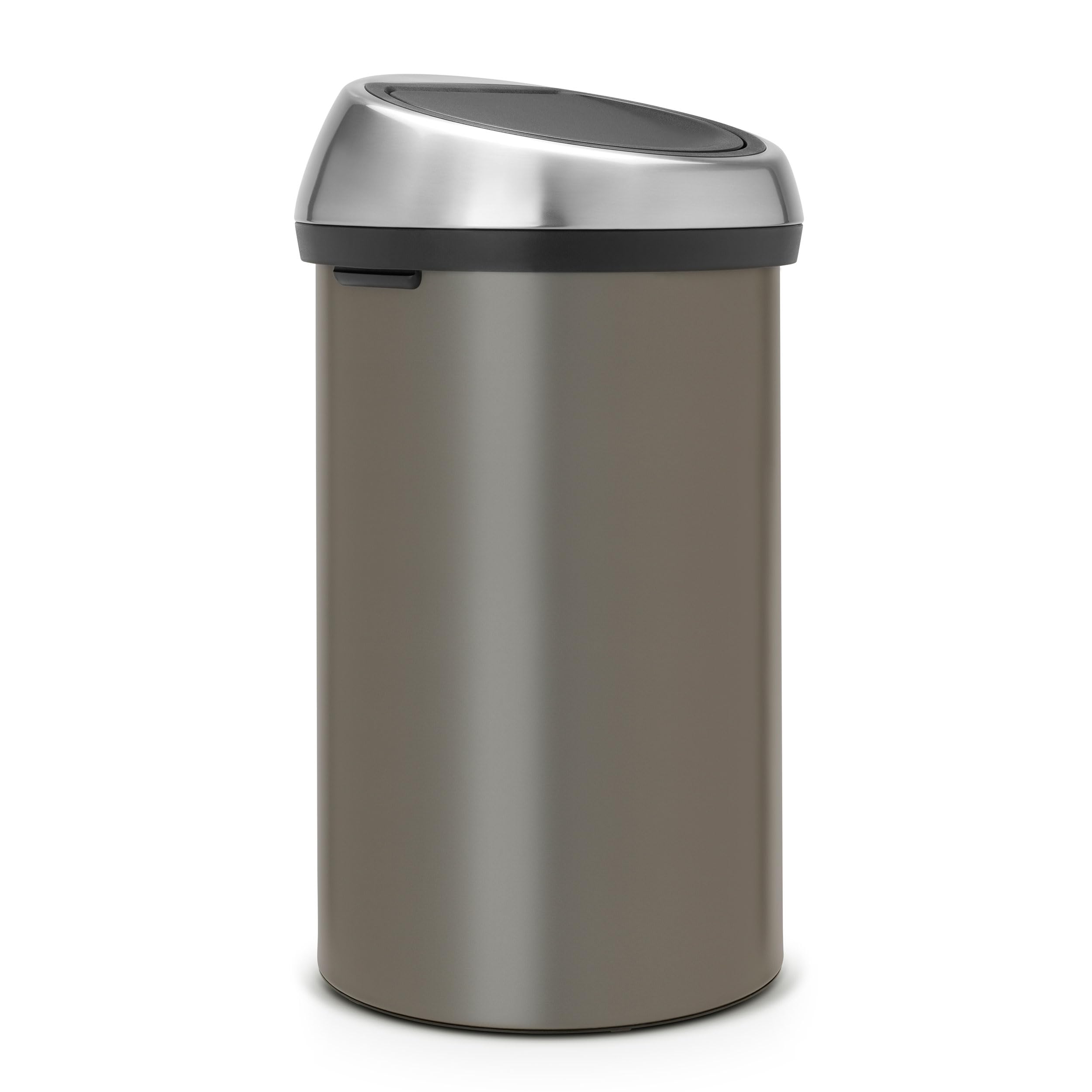 Brabantia 60L Touch Bin - Platinum Grey - Soft-Close Lid, Carry Handles, Floor Protection