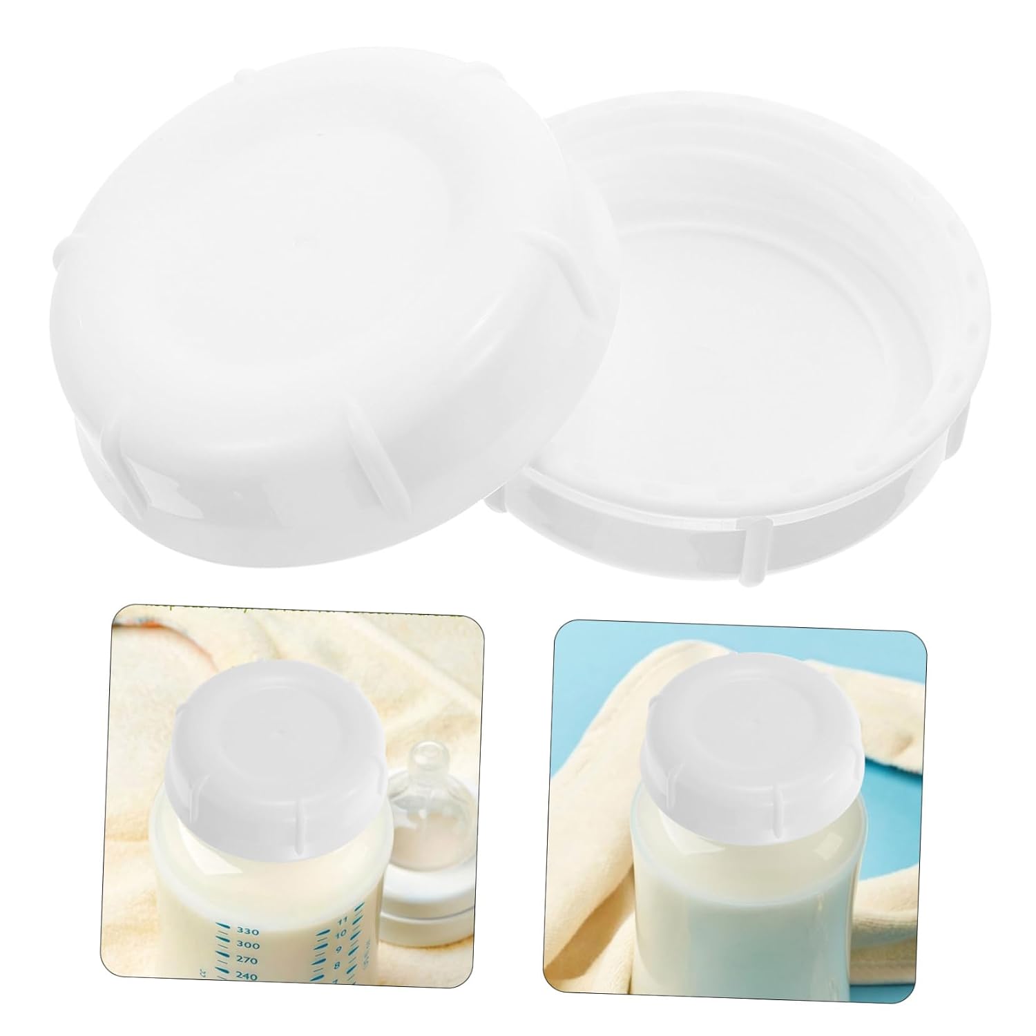 Garneck 10pcs Baby Bottle Sealer Milk Bottle Plastic Caps Lids Replacement Accessories