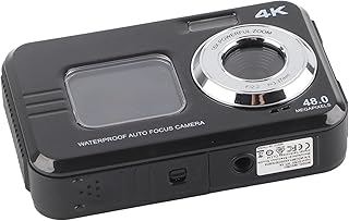 Câmera Subaquática, Tela Dupla à Prova d'água Com Foco Automático, Plugue US 110‑240 V para Ambientes Externos (Preto)