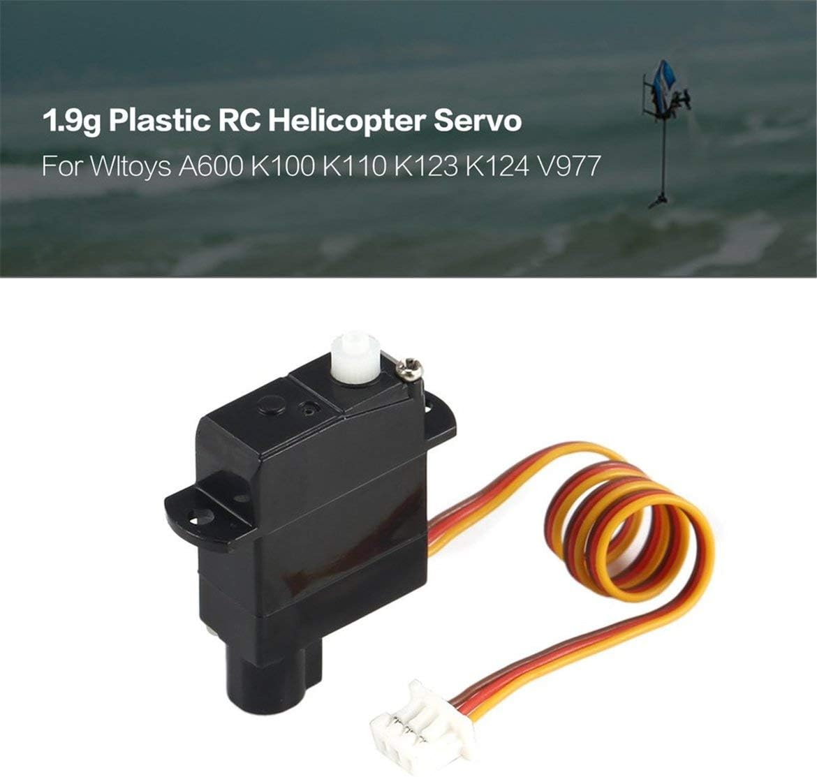Amazon Co Jp Wltoys Xk A600 K100 K110 K123 K124 V977 V966 Rcヘリコプター飛行機部品アクセサリ用1 9gプラスチックサーボ ブラック おもちゃ