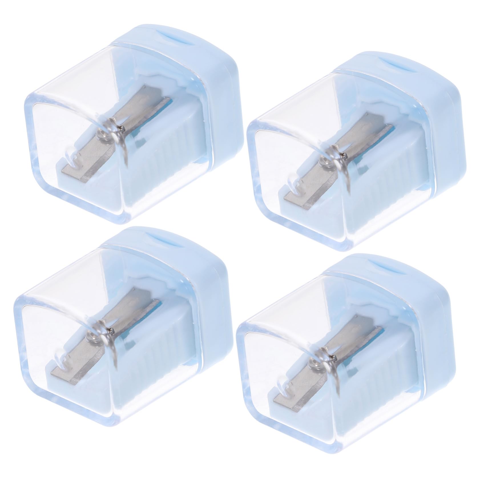 FOMIYES 4pcs Pencil Sharpener Manual Pencil Sharpener Mini Lipsticks Pencil Eyeliner Pocket Pencil Sharpeners Hand Pencil Sharpener Women Pen Sharpener Eyeliner Pencil Sharpener Miss Abs