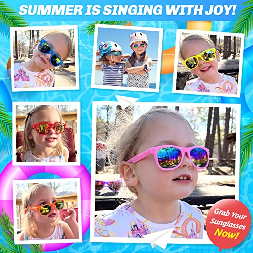 Ginmic MDH-24MDCSXC-04 Kids Sunglasses Bulk, Kids Sunglasses Party Favor, 24Pack Neon Sunglasses With Uv400 Protection For Kids, Boys And Girls Age 3-8, Goody Bag Favors, Great Gift For Pool, Birthday Party Supplies thumb #1
