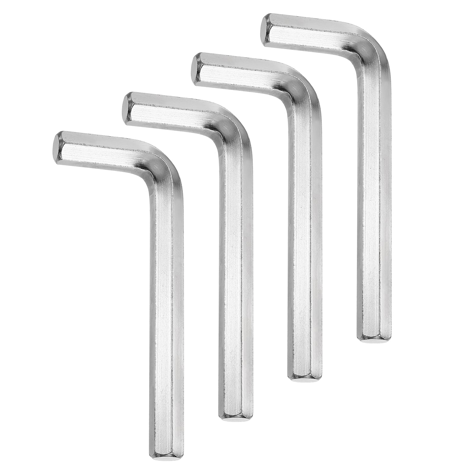 sourcing map 4pcs Hex Key Wrench 1/2" 45# Steel L-Shape Hexagon SAE Wrenches Repairing Tool for Home DIY Bike Motorcycle Repair, Silver