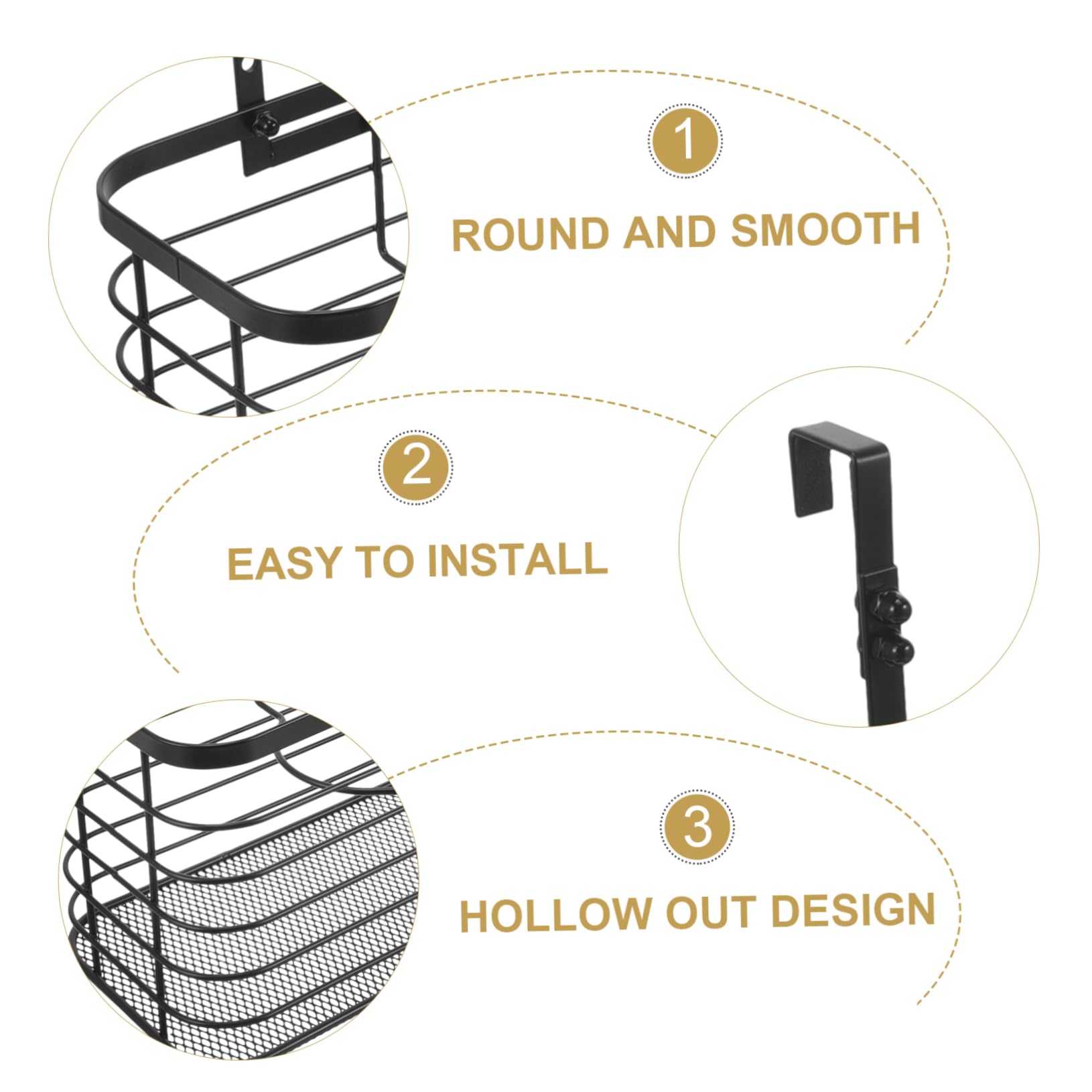 Ciieeo Soporte para Secador De Pelo Negro Estante De Almacenamiento para Secador De Pelo Doméstico Organizador De Baño para Herramientas De Peinado para Baño