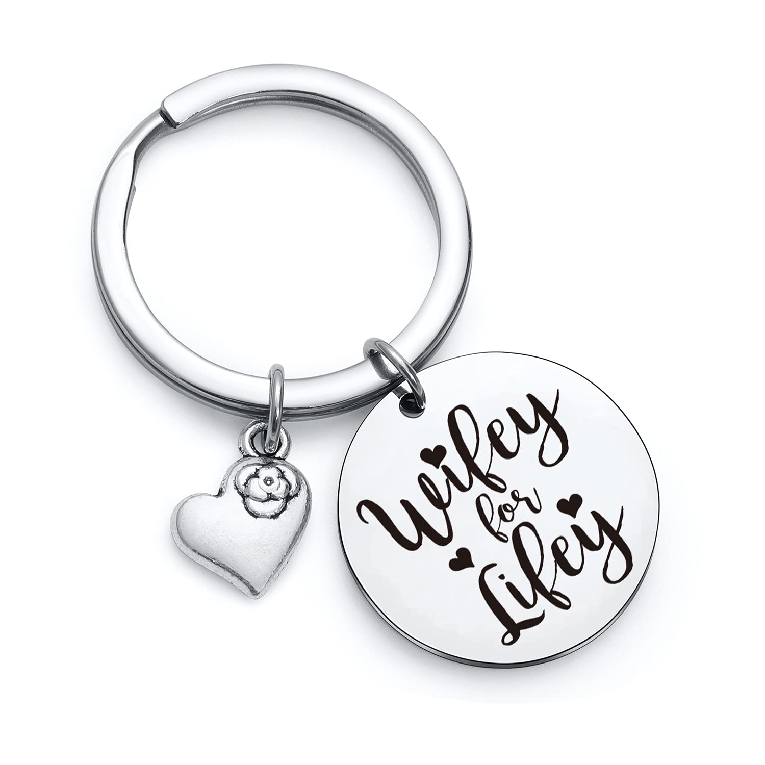 Wifey Gift Groom To Bride Jewelry Wife Keychain Wedding Keychain Wifey Keychain, Wifey for Lifey Keyring, General