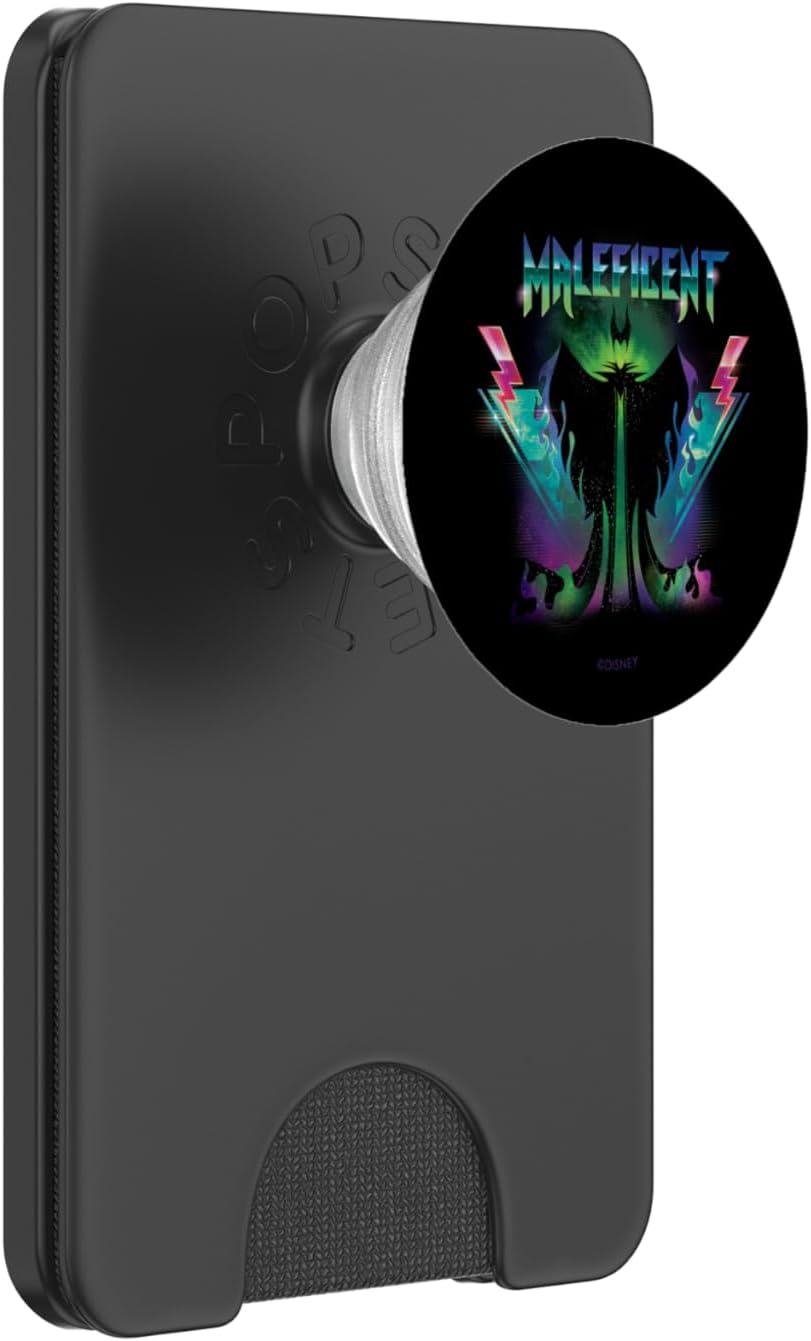 Disney Villains Maleficent 90s Rock Band Neon PopSockets PopWallet for MagSafe