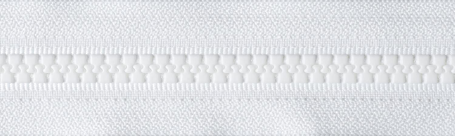 Cerniere di separazione YKK - Numero 3 a spirale - Bianco 501