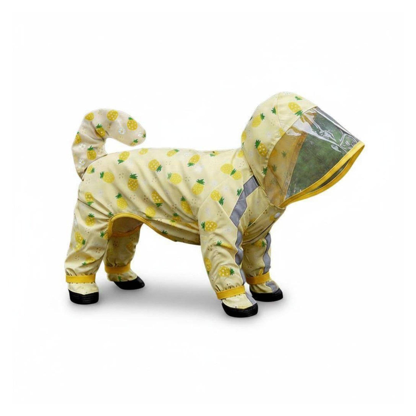 STYLEHEAVEN Full Body Dog Raincoat Resistant Leash Hole Dog Raincoat Transparent Pet Clothing for Small Dogs, Rainy Weather, Outdoor Walks, Muddy Ground S|Pet Supplies| Dog Supplies| Clothing & Shoes-image-3