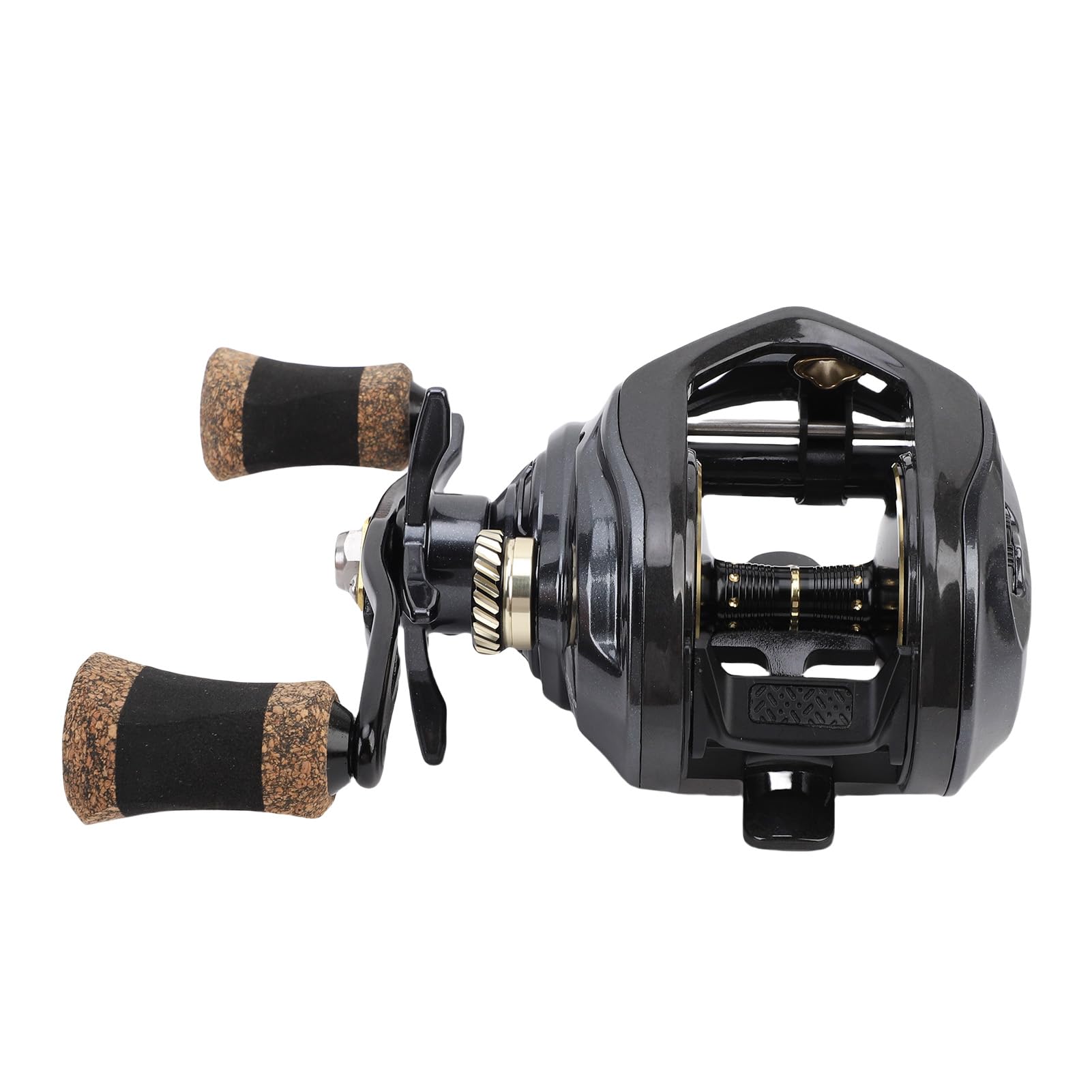 Generic Carrete Baitcasting Suave de Arrastre de 35,3 Libras con de Engranajes de Latón de Alta Resistencia para Pesca con Mano Izquierda