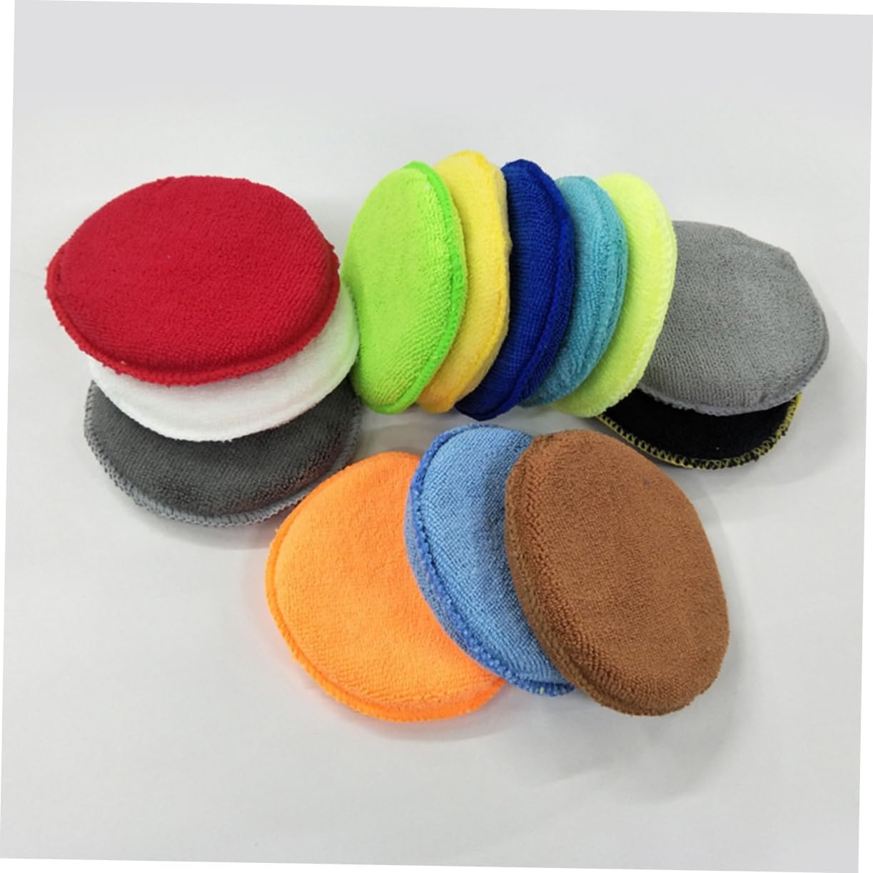 FAVOMOTO 30pcs Microfiber Wax Applicator Pads Soft Waxing Sponges for Car Detailing Random Colors and Reusable for Applying Waxes Sealants and Glazes