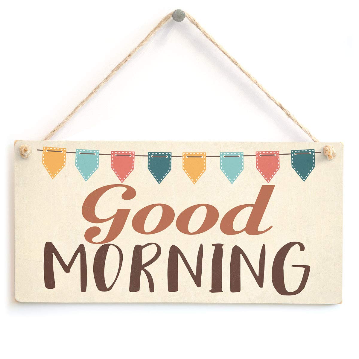 Good Morning Sign - Cute Bunting Design Morning People Gift