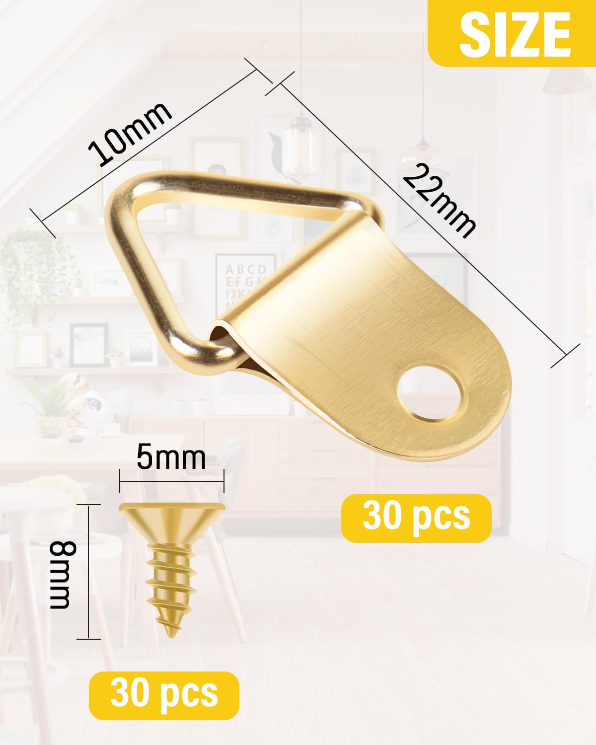 KOTARBAU® Set di 20 grucce 65x8 mm per appendere cornici