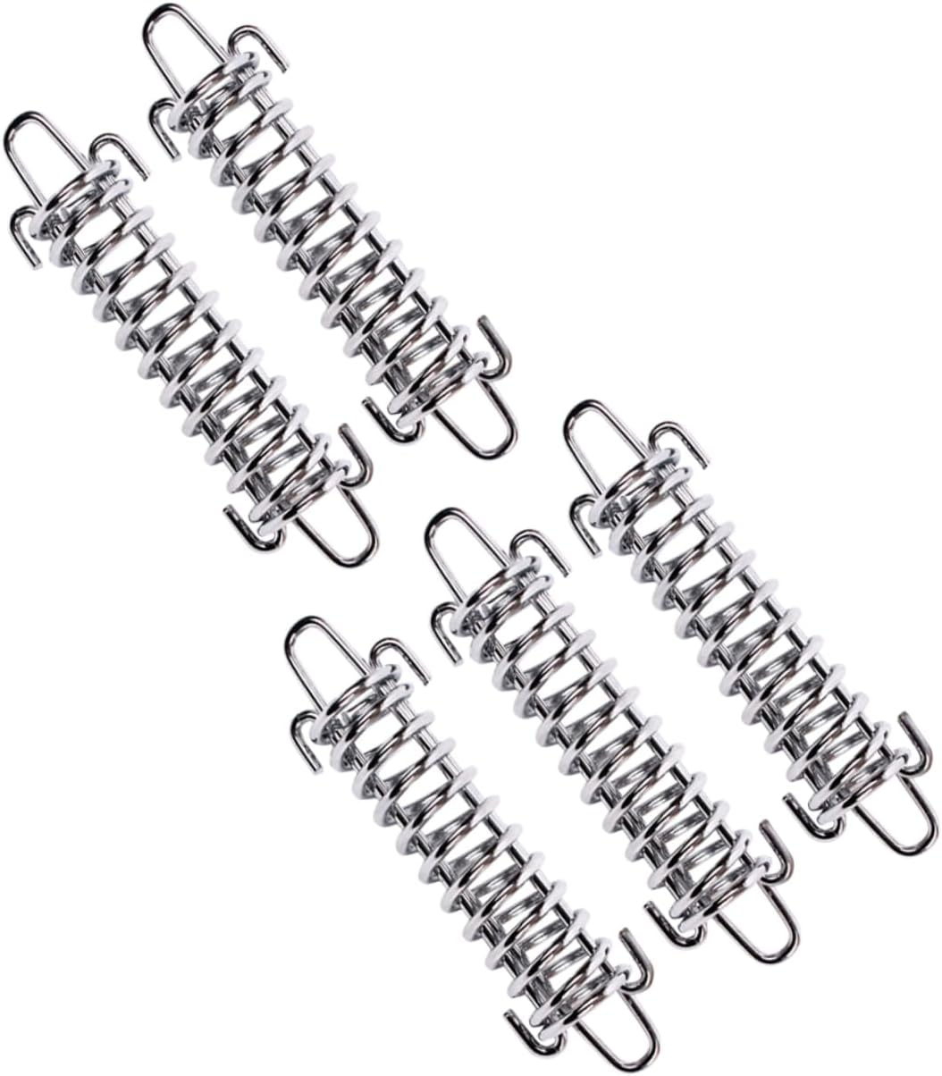 GANAZONO 5Pcs High Strength Steel Rope Buckle for Tent Wind Spring Durable Tent Wind Rope Buckle for Outdoor Camping Resistant High Elasticity Spring Hook Tensioner